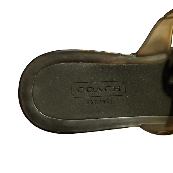 Coach Shoes Coach Crissy Jelly Thong Beach Sandals Flip Flops Logo